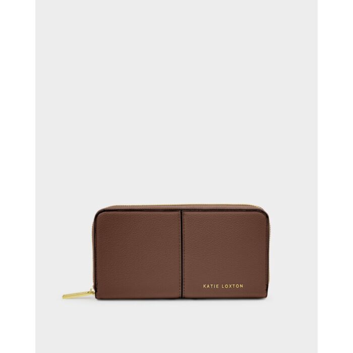 Katie Loxton Laila Patent Crackle Purse - Chocolate